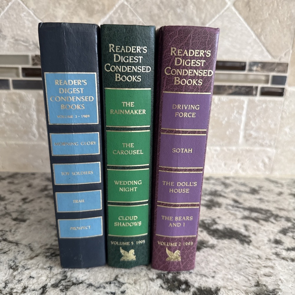 Readers Digest condensed Books Lot of 3 1989, 1993, 1995